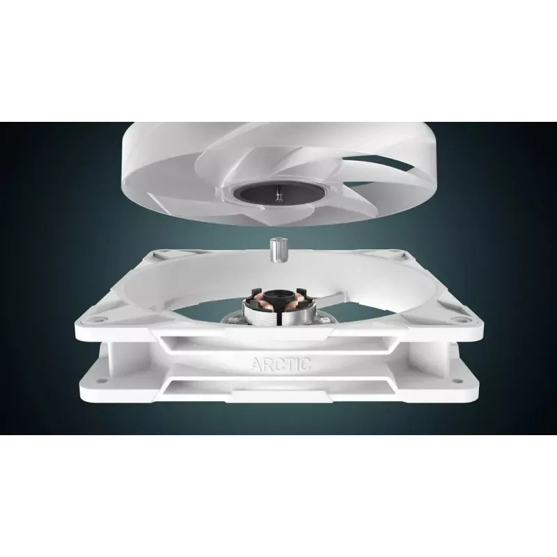 ARCTIC Freezer P14 Pro A-RGB (Balts) - 3 iepakojums 140 mm A-RGB PWM ventilators ar kabeļa sadalītāju
