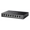 TP-Link Omada ES208GP tīkla komutators, pārvaldāms, L2, Gigabit Ethernet (10/100/1000), Power over Ethernet (PoE), DIN sliede, melns