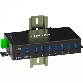 InLine 35396B interfeisa centrmezgls USB 3.2 Gen 1 (3.1 Gen 1) Type-B 5000 Mbit/s Melns