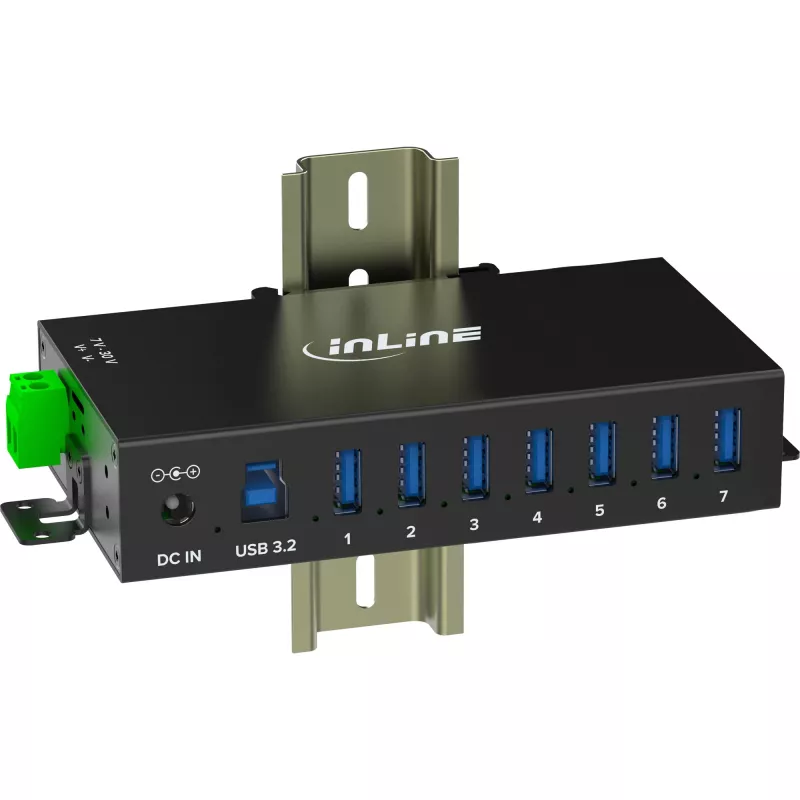 InLine 35396B interfeisa centrmezgls USB 3.2 Gen 1 (3.1 Gen 1) Type-B 5000 Mbit/s Melns