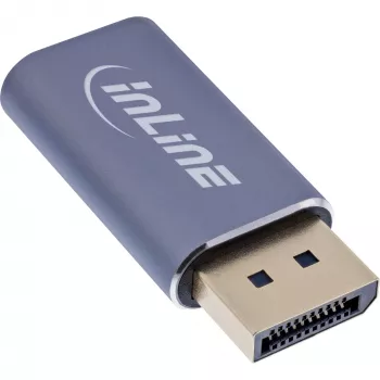 InLine 64107I video adaptera kabelis USB Type-C uz DisplayPort pelēks