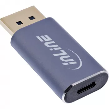 InLine 64107I video adaptera kabelis USB Type-C uz DisplayPort pelēks