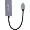 InLine 33380Q RJ-45 adapteris USB Type-C vīrišķais 1 Gbit/s pelēks