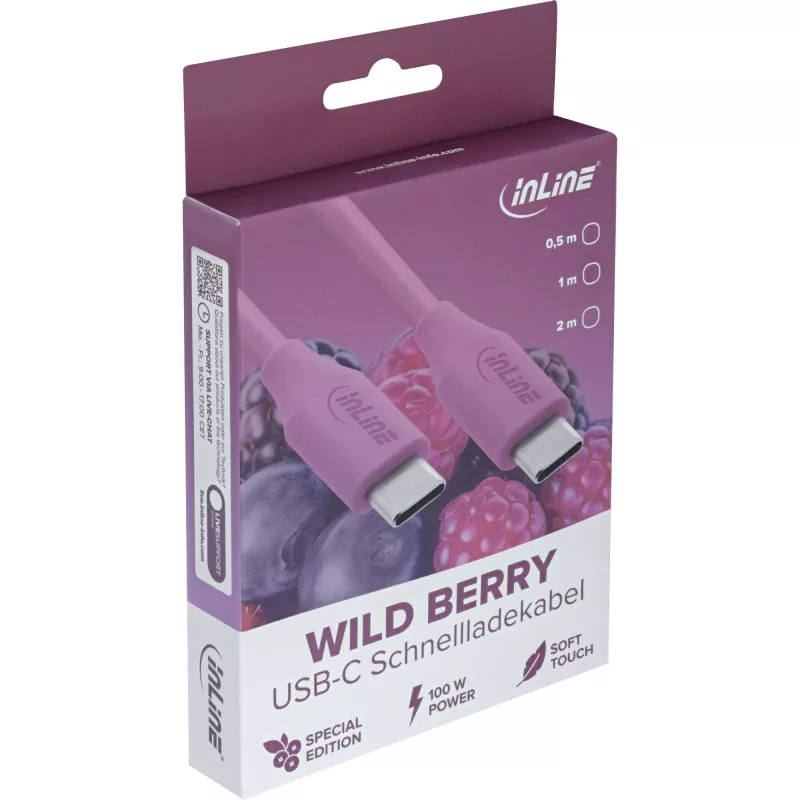 InLine 35892P USB kabelis USB 2.0 2 m USB C violets