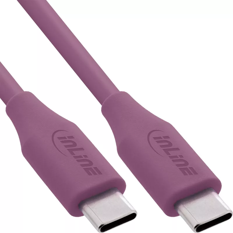 USB kabelis InLine 35891P 1m USB C violets USB 2.0 0.48 Gbit/s