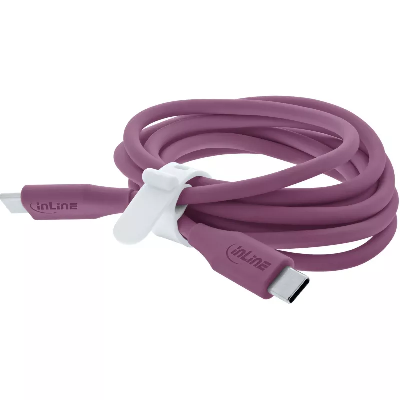 USB kabelis InLine 35891P 1m USB C violets USB 2.0 0.48 Gbit/s