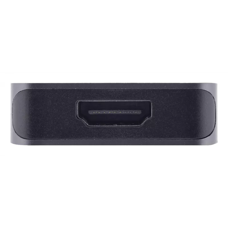 USB-C saskarnes centrmezgls InLine 35392D USB 3.2 Gen 2 Type-C resursdators uz HDMI, USB-A, USB-C 10000 Mbit/s Pelēks