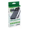 USB-C saskarnes centrmezgls InLine 35392D USB 3.2 Gen 2 Type-C resursdators uz HDMI, USB-A, USB-C 10000 Mbit/s Pelēks