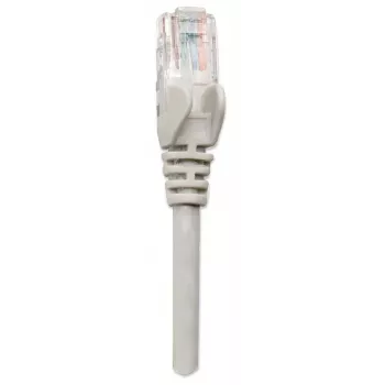 Intellinet tīkla komutācijas kabelis, Cat6, 3 m, pelēks, CCA, U/UTP, PVC, RJ45, zeltīti kontakti, bez aizķeršanās, ar apvalku, mūža garantija