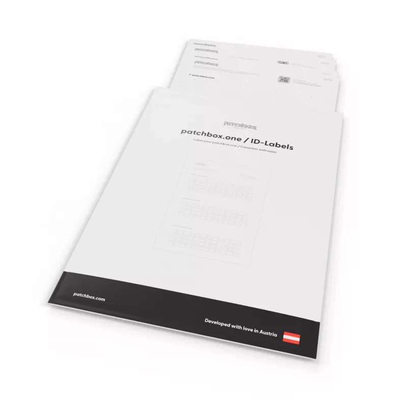 Plāksterpaneļa piederums Patchbox PONEIDLABEL — papīra uzlīmes plāksterpaneļiem (PONEIDLABEL)