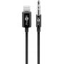 Audio savienojuma kabelis Goobay Apple Lightning 3.5 mm 1 m Melns