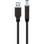USB 3.0 SuperSpeed kabelis Goobay 96119 5m Melns