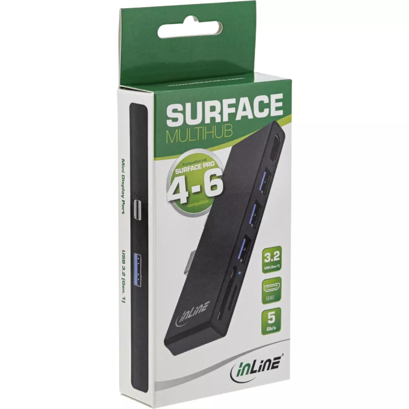 InLine Surface Pro 4/5/6 MultiHub USB-C dokošanās adapteris