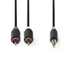 Audio kabelis Nedis CABW22200AT20 2m 3.5mm 2 x RCA antracīts