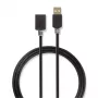 USB kabelis Nedis CCBW60010AT20 2 m USB 2.0 USB A Antracīts
