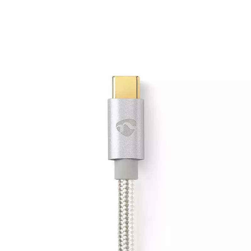 USB kabelis Nedis CCTB60700AL20 2m USB C Alumīnijs USB 2.0