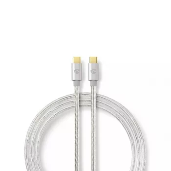 USB kabelis Nedis CCTB60700AL20 2m USB C Alumīnijs USB 2.0
