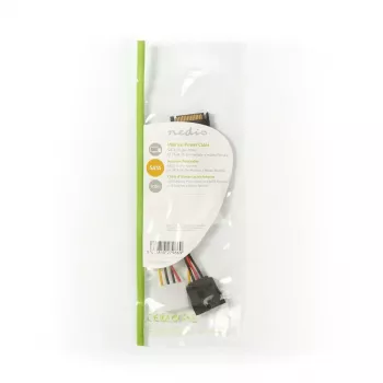Nedis CCGP73555VA015 iekšējais strāvas kabelis 0,15 m SATA 15-pin Molex