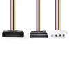 Nedis CCGP73555VA015 iekšējais strāvas kabelis 0,15 m SATA 15-pin Molex