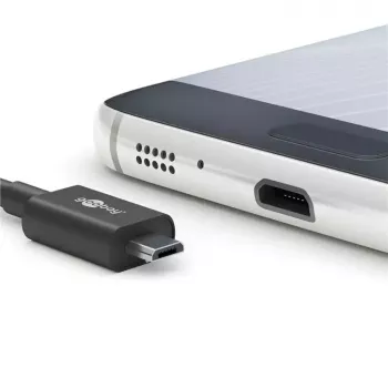 Goobay Micro-USB barošanas avots 15 W iekštelpu lādētājs 3 A 1,5 m melns