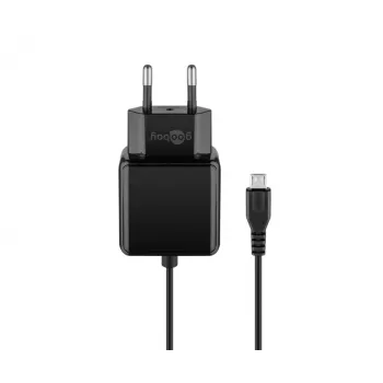 Goobay Micro-USB barošanas avots 15 W iekštelpu lādētājs 3 A 1,5 m melns
