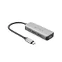 Klēpjdatora dokstacija HYPER HD41-GL USB 2.0 Type-C melna/pelēka
