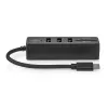 Klēpjdatora dokstacija Nedis CCGB64250BK01 vadu USB Type-C melna 5 Gbit/s