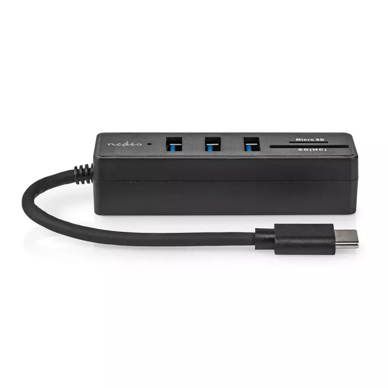 Klēpjdatora dokstacija Nedis CCGB64250BK01 vadu USB Type-C melna 5 Gbit/s