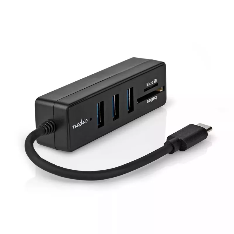 Klēpjdatora dokstacija Nedis CCGB64250BK01 vadu USB Type-C melna 5 Gbit/s