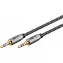 Audio kabelis WENTRONIC Goobay 65275 — 3 m, 3,5 mm TRS vīrišķais–vīrišķais, zeltīti kontakti, magnētiski ekranēts