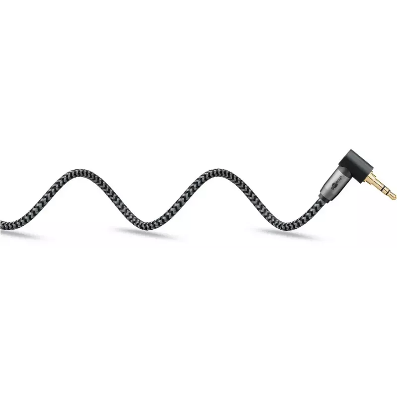 Audio kabelis Goobay (WENTRONIC) 3,5 mm TRS–3,5 mm TRS, 0,5 m, varš, zelta pārklājuma kontakti, ekranēts