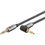 Audio kabelis Goobay (WENTRONIC) 3,5 mm TRS–3,5 mm TRS, 0,5 m, varš, zelta pārklājuma kontakti, ekranēts