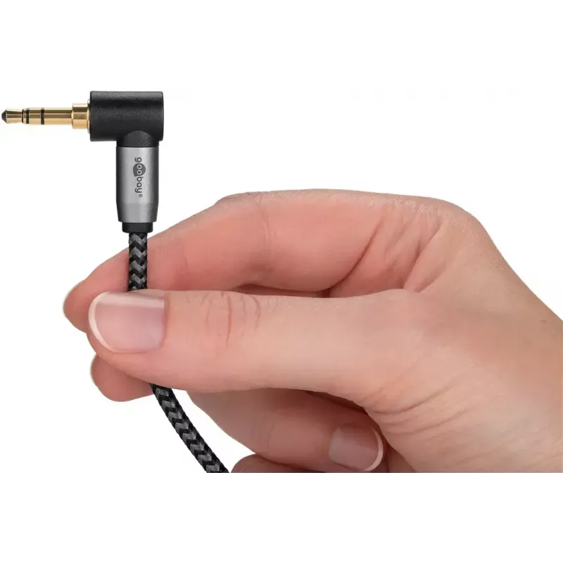 Audio kabelis Goobay (WENTRONIC) 3.5mm TRS–3.5mm TRS, 3 m, varš, zeltīti kontakti, magnētiski ekranēts