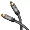 Optiskais audio kabelis Goobay (WENTRONIC) 65306 — 3 m TOSLINK vīriešs–vīriešs, varš, zeltīti kontakti, melns/sudrabs