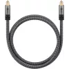 Optiskais audio kabelis Goobay (WENTRONIC) 65306 — 3 m TOSLINK vīriešs–vīriešs, varš, zeltīti kontakti, melns/sudrabs
