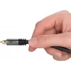 Optiskais audio kabelis Goobay (WENTRONIC) 65306 — 3 m TOSLINK vīriešs–vīriešs, varš, zeltīti kontakti, melns/sudrabs