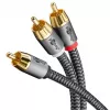 Audio kabelis WENTRONIC Goobay 65301 — 3 m, 2×RCA uz RCA, vara vadi, zeltīti kontakti, magnētiski ekranēts