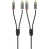 Audio kabelis WENTRONIC Goobay 65294 — 2×RCA vīrišķais uz 2×RCA vīrišķais, 3 m, varš, zeltīti kontakti, magnētiski ekranēts