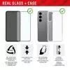 Displex ekrāna aizsargs + maciņš Samsung Galaxy S24 Ultra, Eco montāžas rāmis, pilna pārklājuma