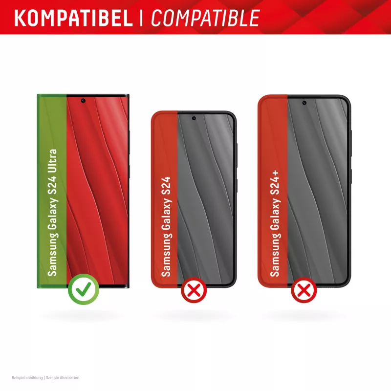 Displex ekrāna aizsargs + maciņš Samsung Galaxy S24 Ultra, Eco montāžas rāmis, pilna pārklājuma