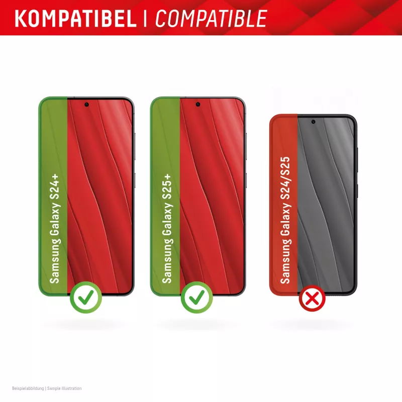 Displex Smart Glass (9H) Samsung Galaxy S24+/S25+, stiprinājuma uzlīme, neplīstošs
