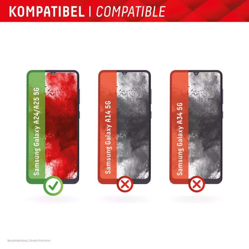 Displex Smart Glass (9H) Samsung Galaxy A24/A25 5G, uzstādīšanas uzlīme, neplīstošs