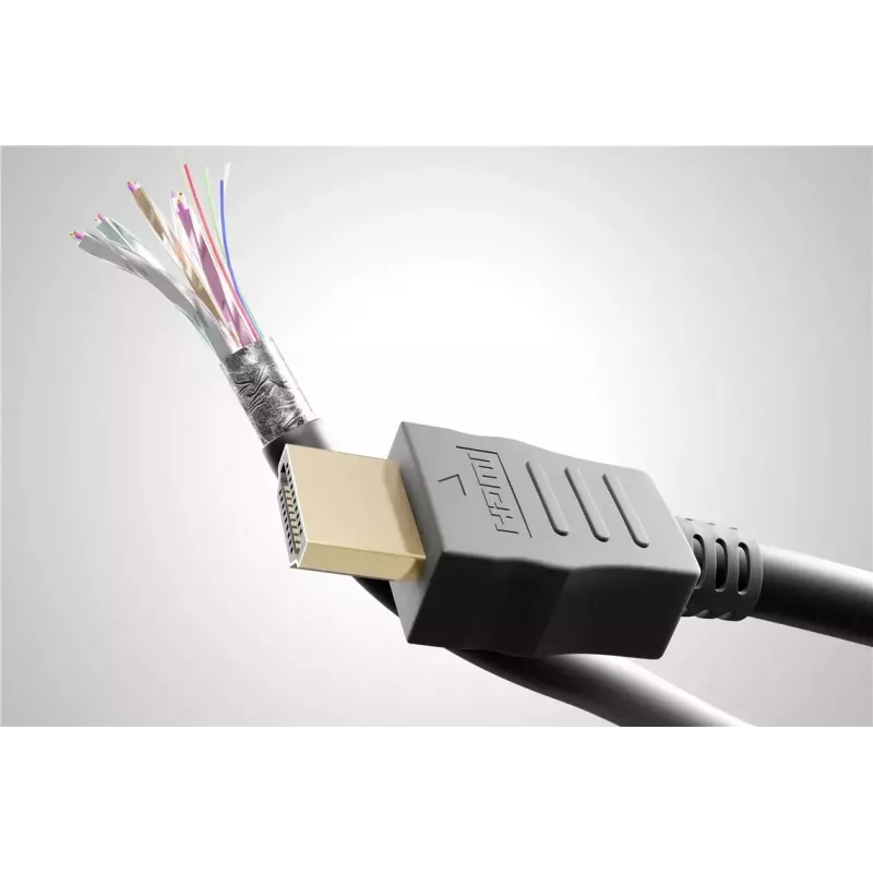 HDMI kabelis Wentronic 61272 1m Type A Male 18 Gbit/s Melns