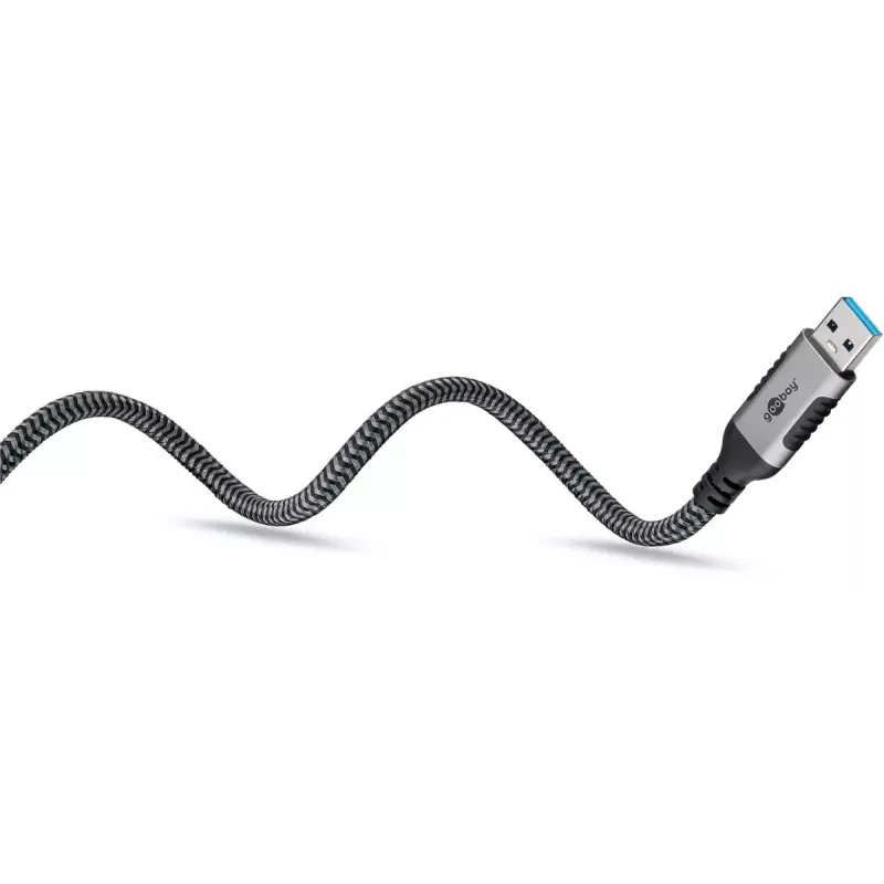 Goobay kabeļu dzimuma mainītājs USB A RJ-45 15m Melns Sudrabains