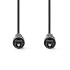Nedis CAGL25000BK10 audio kabelis 1 m TOSLINK Melns
