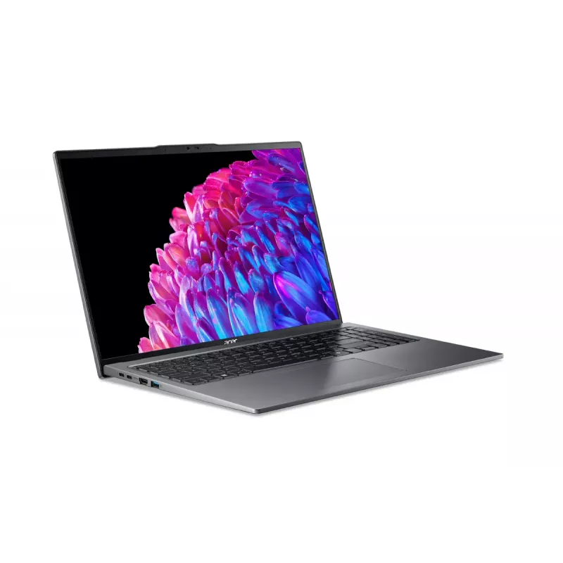 Portatīvais dators Acer Swift Go 16 SFG16-72-76Q5 — Intel Core Ultra 7 155U, 16 collu (40,6 cm) 3.2K 16 GB LPDDR5, 512 GB SSD, Windows 11 Home, Pelēks