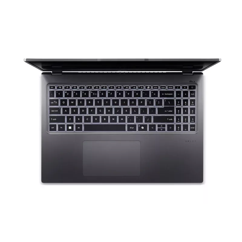 Portatīvais dators Acer Swift Go 16 SFG16-72-76Q5 — Intel Core Ultra 7 155U, 16 collu (40,6 cm) 3.2K 16 GB LPDDR5, 512 GB SSD, Windows 11 Home, Pelēks