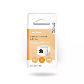 Nedis CCGB89011ME vadu savienotājs RJ45 metālisks sievišķais/sievišķais