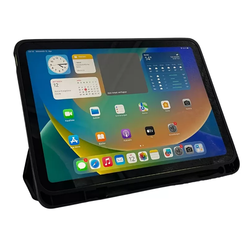 Folio Slim Case Hurtel DEQSTER iPad 10,9 collu (10. paaudze) — TPU/PU vāciņš, 3 statīva režīmi, 244 g