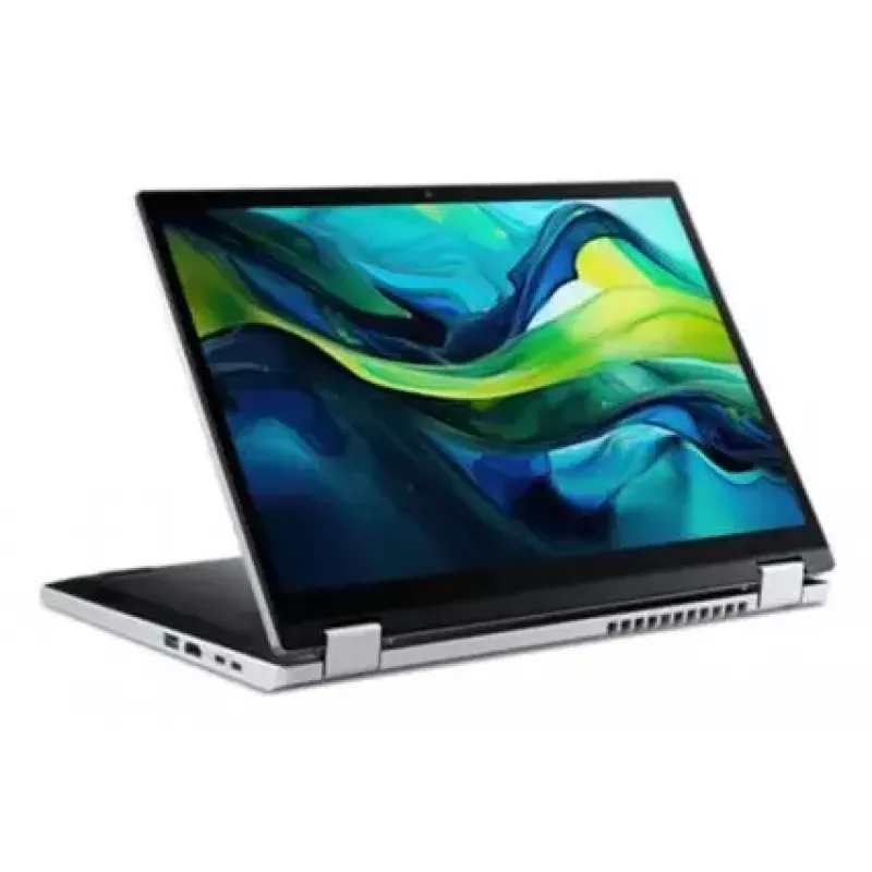 Pārveidojamais klēpjdators Acer Aspire Go Spin 14 AGSP14-31PT-36R6 — 14 collu WUXGA skārienekrāns, Intel Core 3 N355 1.9 GHz, 16 GB LPDDR5, 512 GB SSD, Windows 11 Home, Sudraba